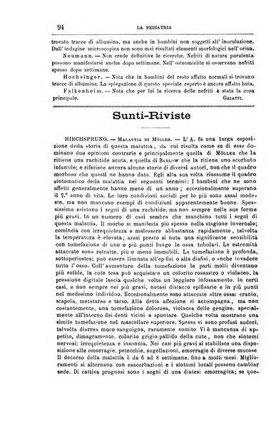 La pediatria periodico mensile indirizzato al progresso degli studi sulle malattie dei bambini