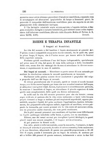 La pediatria periodico mensile indirizzato al progresso degli studi sulle malattie dei bambini