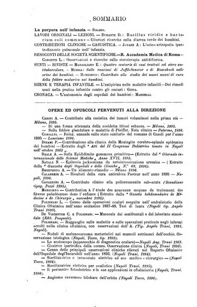 La pediatria periodico mensile indirizzato al progresso degli studi sulle malattie dei bambini