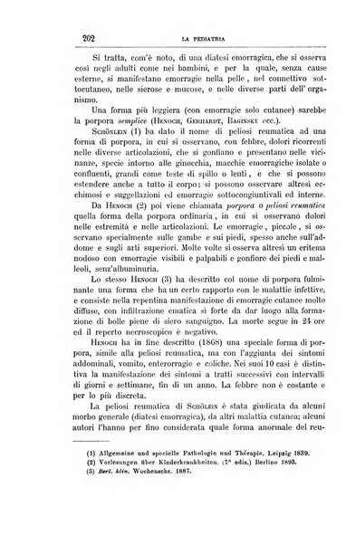 La pediatria periodico mensile indirizzato al progresso degli studi sulle malattie dei bambini