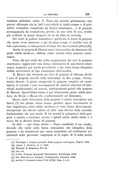 La pediatria periodico mensile indirizzato al progresso degli studi sulle malattie dei bambini