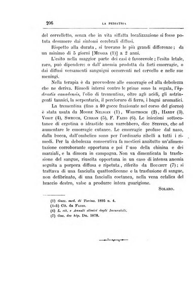 La pediatria periodico mensile indirizzato al progresso degli studi sulle malattie dei bambini