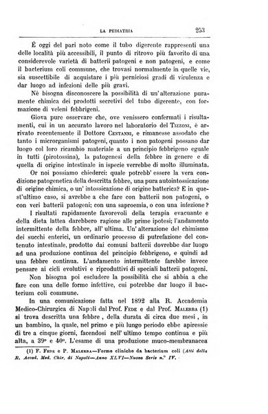 La pediatria periodico mensile indirizzato al progresso degli studi sulle malattie dei bambini