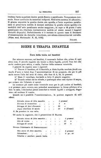 La pediatria periodico mensile indirizzato al progresso degli studi sulle malattie dei bambini