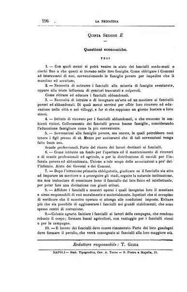 La pediatria periodico mensile indirizzato al progresso degli studi sulle malattie dei bambini