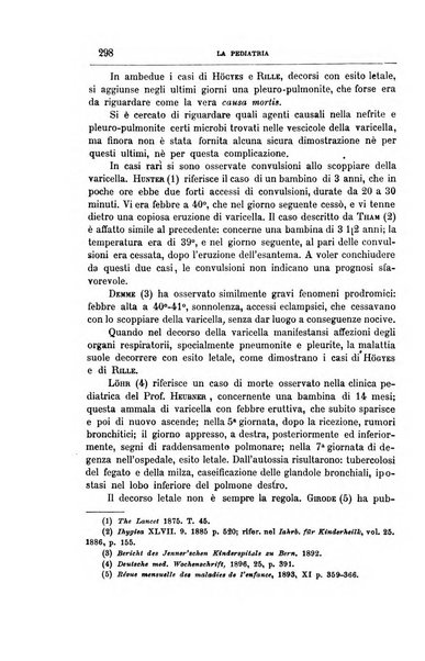 La pediatria periodico mensile indirizzato al progresso degli studi sulle malattie dei bambini