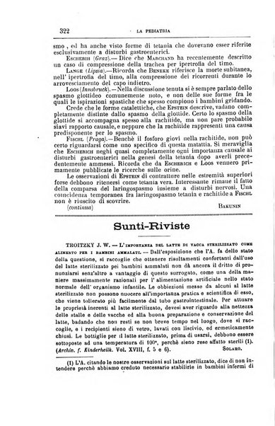 La pediatria periodico mensile indirizzato al progresso degli studi sulle malattie dei bambini