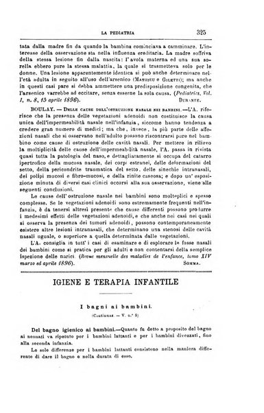 La pediatria periodico mensile indirizzato al progresso degli studi sulle malattie dei bambini