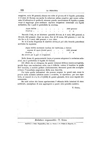 La pediatria periodico mensile indirizzato al progresso degli studi sulle malattie dei bambini