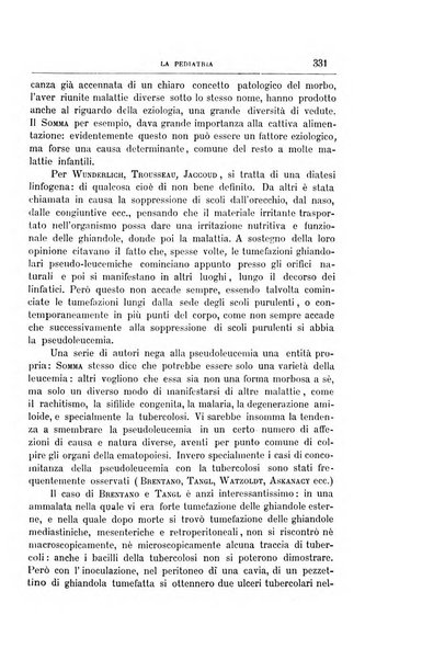 La pediatria periodico mensile indirizzato al progresso degli studi sulle malattie dei bambini