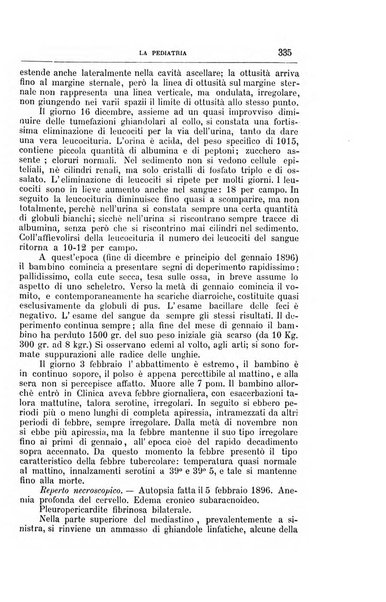 La pediatria periodico mensile indirizzato al progresso degli studi sulle malattie dei bambini