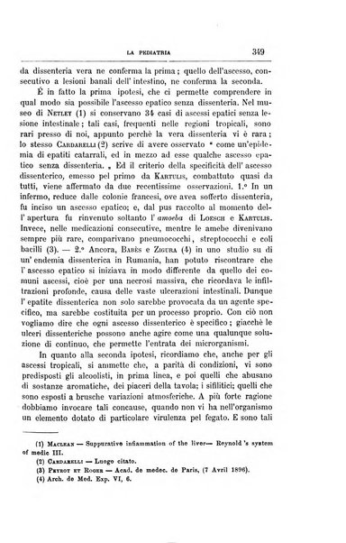 La pediatria periodico mensile indirizzato al progresso degli studi sulle malattie dei bambini