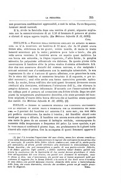 La pediatria periodico mensile indirizzato al progresso degli studi sulle malattie dei bambini