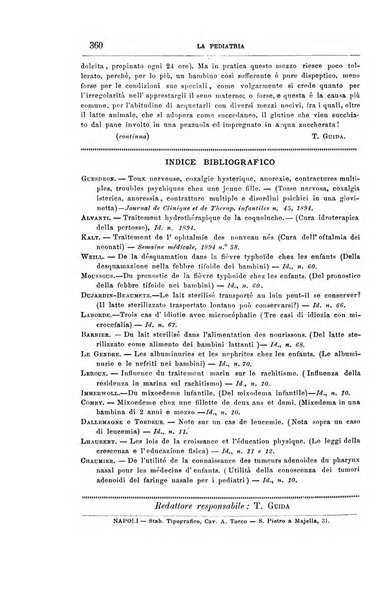 La pediatria periodico mensile indirizzato al progresso degli studi sulle malattie dei bambini