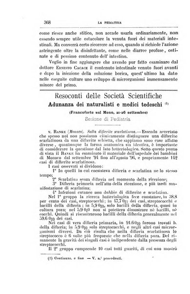 La pediatria periodico mensile indirizzato al progresso degli studi sulle malattie dei bambini