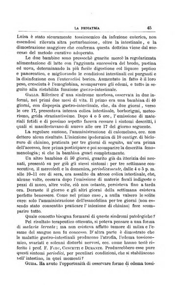 La pediatria periodico mensile indirizzato al progresso degli studi sulle malattie dei bambini