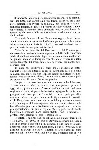 La pediatria periodico mensile indirizzato al progresso degli studi sulle malattie dei bambini