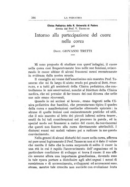 La pediatria periodico mensile indirizzato al progresso degli studi sulle malattie dei bambini