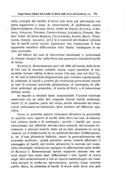 La pediatria periodico mensile indirizzato al progresso degli studi sulle malattie dei bambini