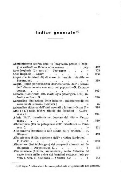 La pediatria periodico mensile indirizzato al progresso degli studi sulle malattie dei bambini