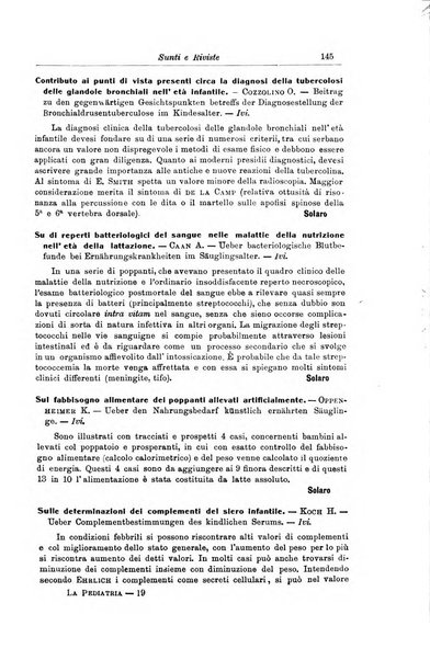 La pediatria periodico mensile indirizzato al progresso degli studi sulle malattie dei bambini