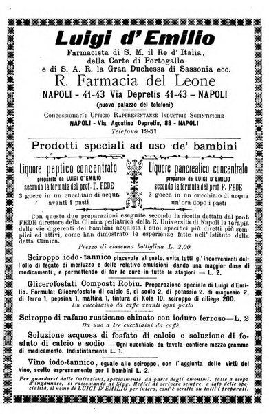 La pediatria periodico mensile indirizzato al progresso degli studi sulle malattie dei bambini