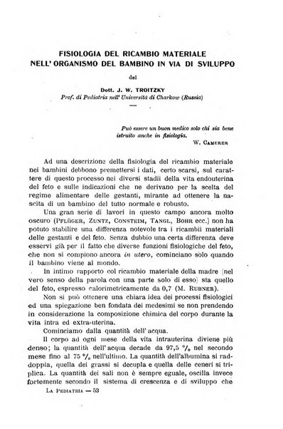 La pediatria periodico mensile indirizzato al progresso degli studi sulle malattie dei bambini