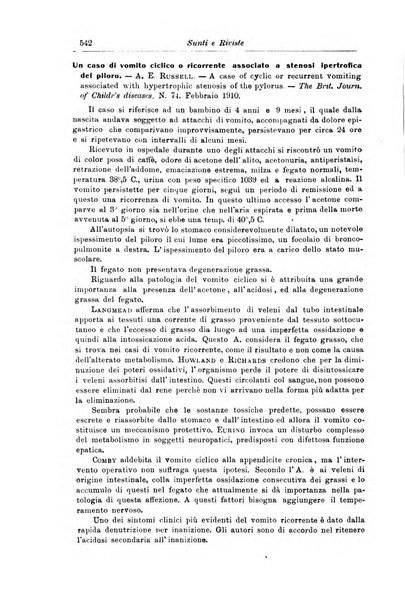 La pediatria periodico mensile indirizzato al progresso degli studi sulle malattie dei bambini