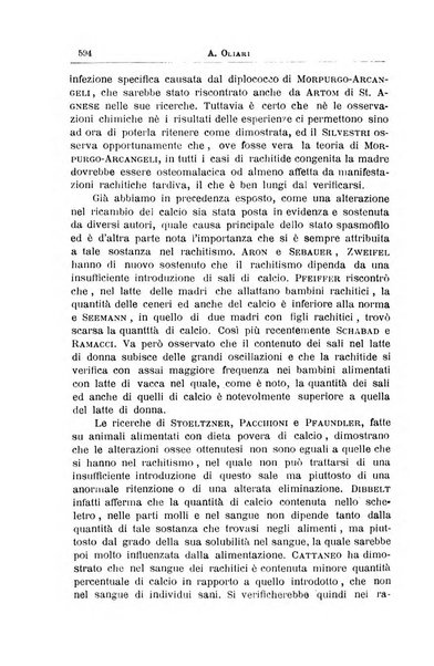 La pediatria periodico mensile indirizzato al progresso degli studi sulle malattie dei bambini