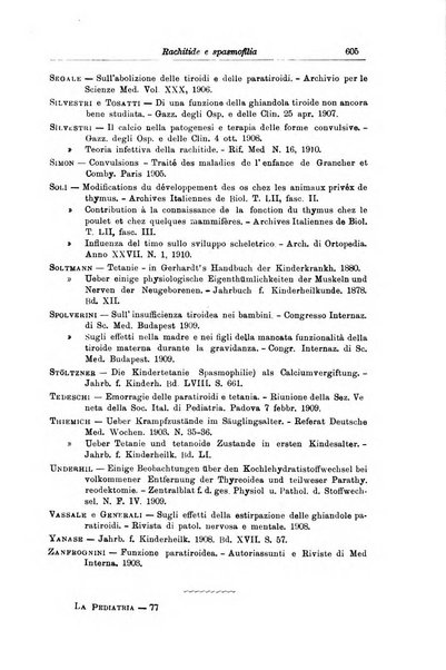 La pediatria periodico mensile indirizzato al progresso degli studi sulle malattie dei bambini