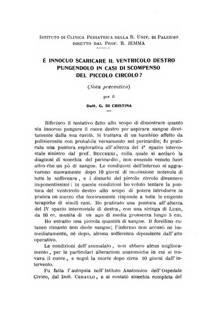 La pediatria periodico mensile indirizzato al progresso degli studi sulle malattie dei bambini