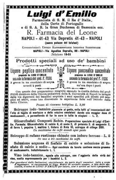 La pediatria periodico mensile indirizzato al progresso degli studi sulle malattie dei bambini