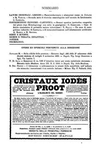 La pediatria periodico mensile indirizzato al progresso degli studi sulle malattie dei bambini