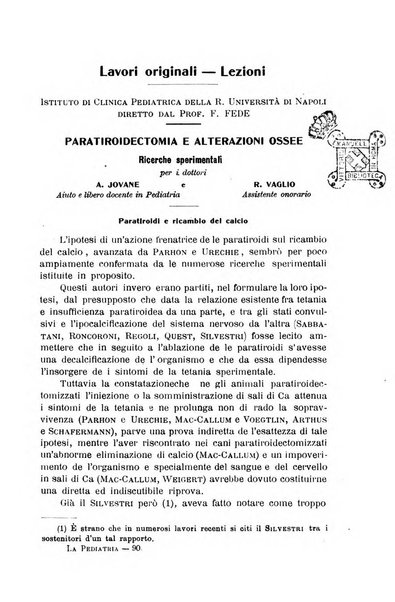 La pediatria periodico mensile indirizzato al progresso degli studi sulle malattie dei bambini