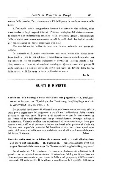 La pediatria periodico mensile indirizzato al progresso degli studi sulle malattie dei bambini