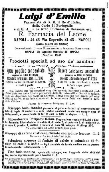 La pediatria periodico mensile indirizzato al progresso degli studi sulle malattie dei bambini