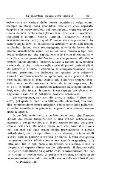 La pediatria periodico mensile indirizzato al progresso degli studi sulle malattie dei bambini