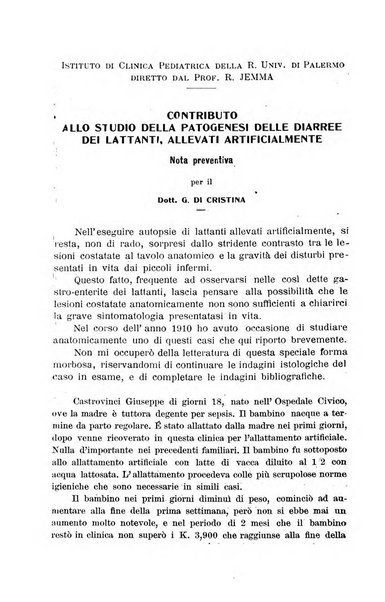 La pediatria periodico mensile indirizzato al progresso degli studi sulle malattie dei bambini