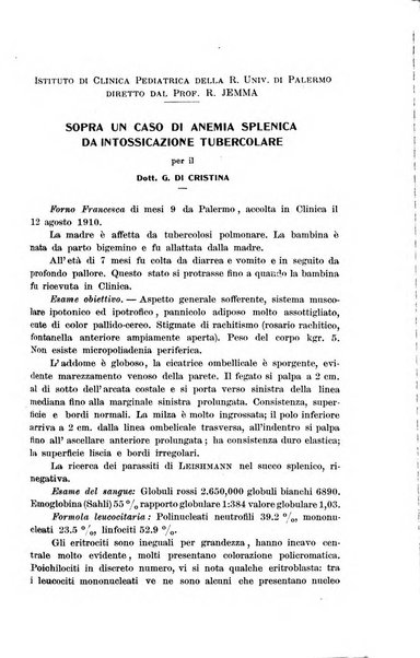 La pediatria periodico mensile indirizzato al progresso degli studi sulle malattie dei bambini