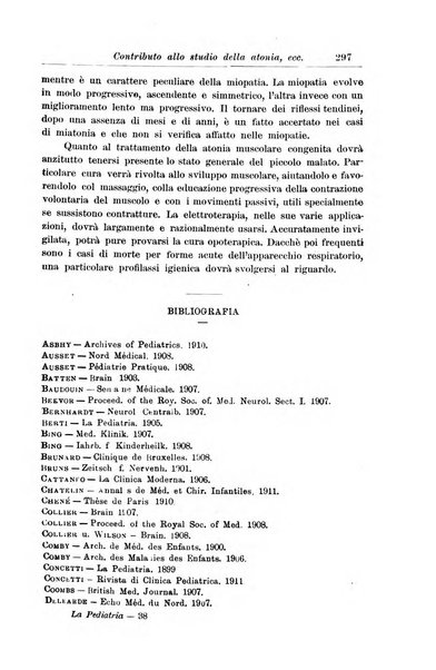 La pediatria periodico mensile indirizzato al progresso degli studi sulle malattie dei bambini