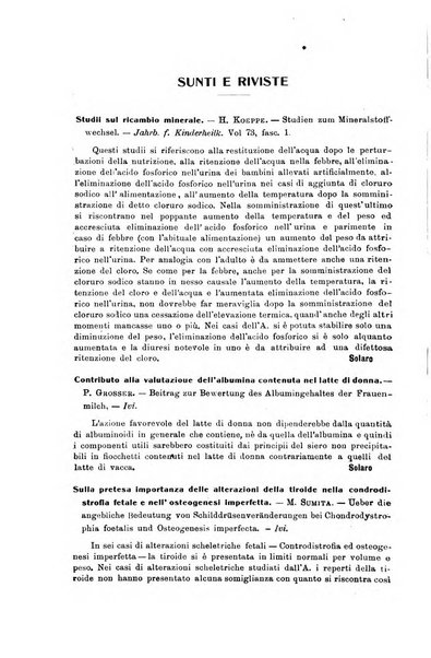 La pediatria periodico mensile indirizzato al progresso degli studi sulle malattie dei bambini