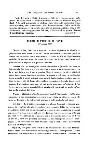 La pediatria periodico mensile indirizzato al progresso degli studi sulle malattie dei bambini