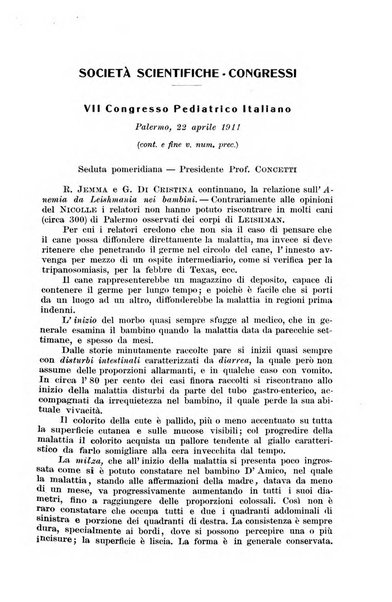 La pediatria periodico mensile indirizzato al progresso degli studi sulle malattie dei bambini