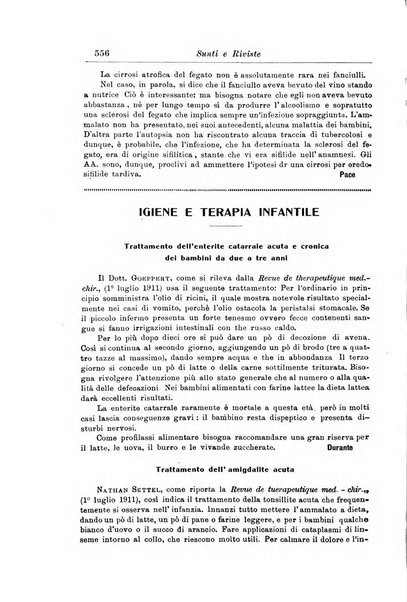 La pediatria periodico mensile indirizzato al progresso degli studi sulle malattie dei bambini