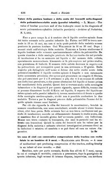 La pediatria periodico mensile indirizzato al progresso degli studi sulle malattie dei bambini