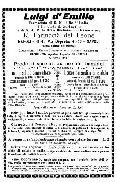 La pediatria periodico mensile indirizzato al progresso degli studi sulle malattie dei bambini