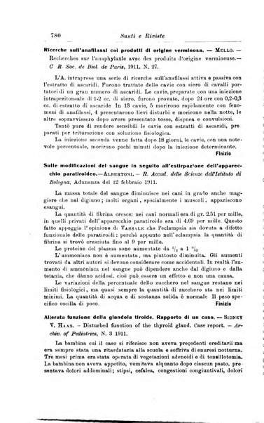 La pediatria periodico mensile indirizzato al progresso degli studi sulle malattie dei bambini