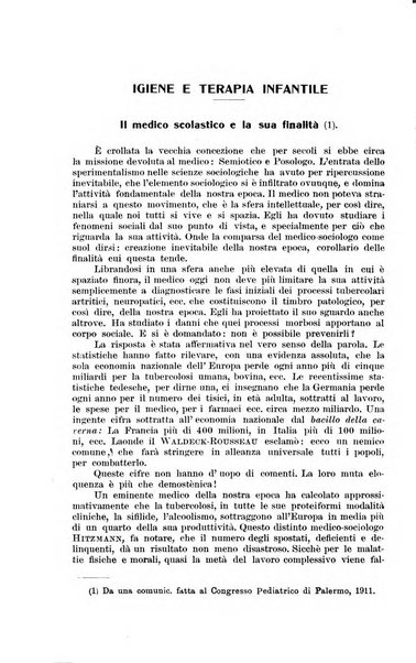 La pediatria periodico mensile indirizzato al progresso degli studi sulle malattie dei bambini