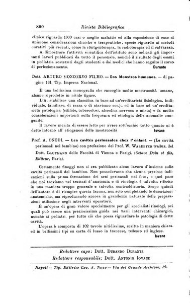 La pediatria periodico mensile indirizzato al progresso degli studi sulle malattie dei bambini