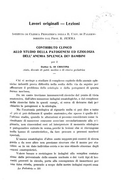 La pediatria periodico mensile indirizzato al progresso degli studi sulle malattie dei bambini